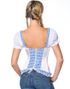Blått Dirndl Oktoberfestkorsett med Push-Up