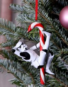 Hengende Stormtrooper på Sukkerstang Dekorasjon med Tråd 12 cm