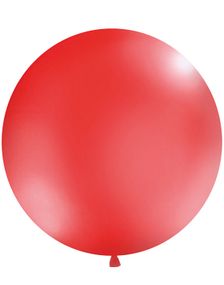 RØD Pastellfarget Rund JUMBO Ballong 1 meter