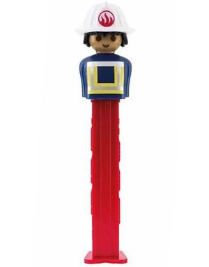 Playmobile Brannkonstabel Pez-Holder med 2 stk Pez Pakker