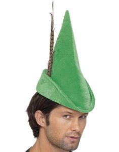 Robin Hood Hatt med Fjær