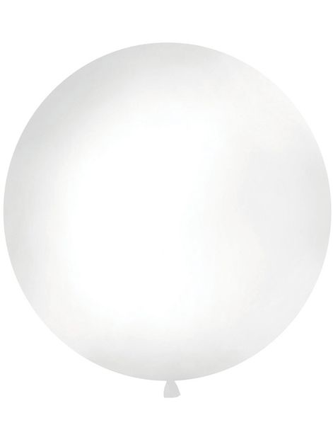 HVIT Pastellfarget Rund JUMBO Ballong 1 meter