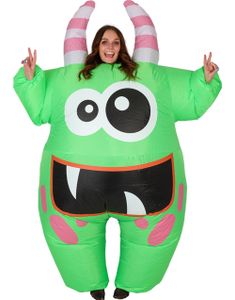 Oppblåsbar Grønn Monster Kostyme - Onesize