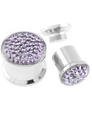 Piercing Plugg Dekorert med Lilla Stener