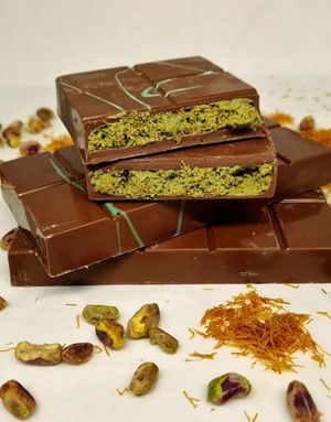 Sweet Gate Tykk Håndlaget Dubai Sjokolade med Pistasj 210 gram