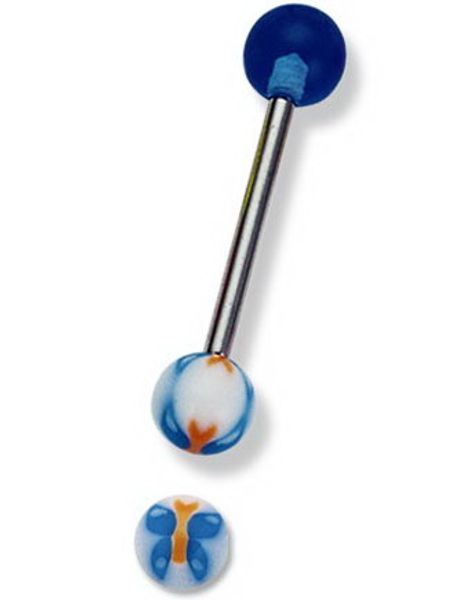 Butterfly Blue - Tungepiercing