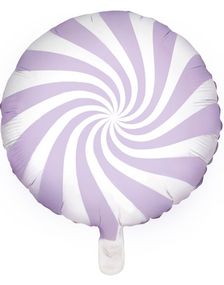 Lys Lilla Candy Mønstret Folieballong 45 cm