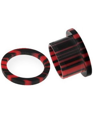 Blended - Rosa og Svart Piercing Tunnel