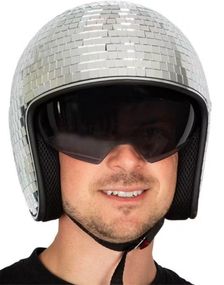 B-VARE! Morsom Discokule Hjelm med Visir