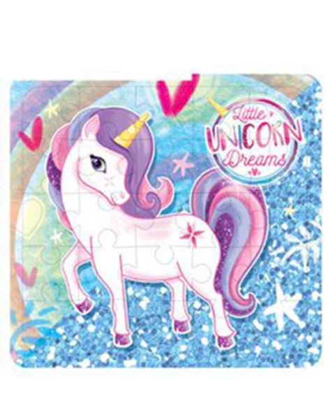 Fargerikt Unicorn Mini Puslespill 25 Biter
