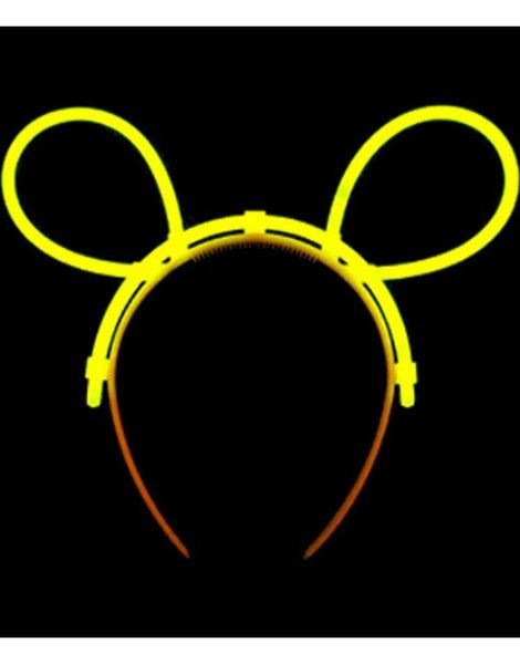 Gul Glow Sticks Hodebånd med Ører