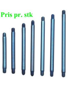 Blå Rett Stang i Titan til 1,6 mm Kule