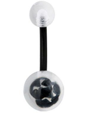 Cross Svart Navlepiercing