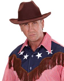Brun Cowboyhatt med Snor