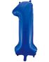 JUMBO Royal Blå Tallballonger 0-9 - 86 cm