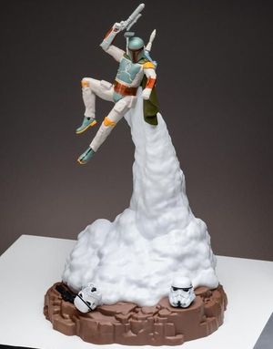 Lisensiert Boba Fett Diorama Lampe med Justerbar Lysstyrke 32 cm