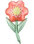 Blomst-formet Folieballong 53x96 cm