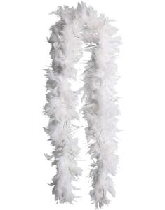 Fjærboa / Feather Boa - Hvit og Sølv (183 cm)