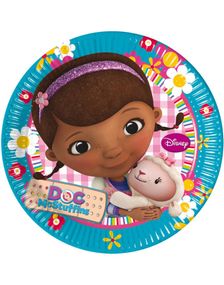8 stk Papptallerkener 23 cm - Doc McStuffins