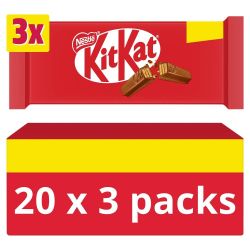 1780185600_120 stk 3-Pack KitKat 4 Fingers Sjokolade - Hel Eske 2,49 kg