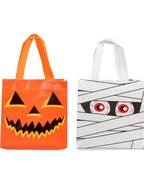 2 stk Halloween Godteposer med Gresskar- og Mumiemotiv