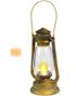 "Parafinlykt" med Lysende LED Flamme 33 cm