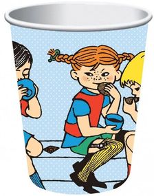 8 stk Pippi Langstrømpe Pappkrus 250 ml