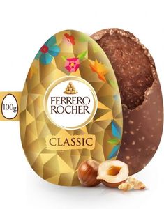 1 stk Ferrero Rocher Classic - Melkesjokolade Egg med Hasselnøtter 100  gram