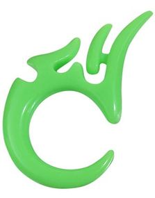 Grønn Dragon Claw Expander Ørepiercing i Akryl 4 mm