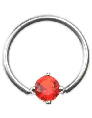 BCR Piercing med Rød Sten