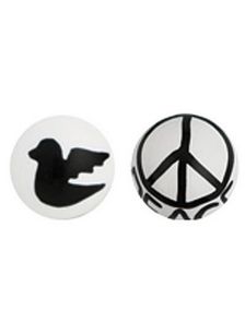 Peace - Hvit Akrylkule