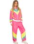 Neon Rosa 80-talls Grilldress med Lommer til Dame - Strl M