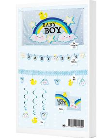 Komplett Dekorasjonsett 18 Deler - Baby Boy