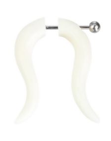 Omega - Hvit Fake Piercing