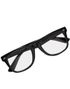Wayfarer Briller m/Klart Glass - Svart