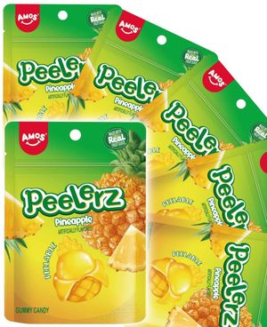 24 stk Peelerz Gummy Pinapple - Skrellbart Gelegodteri med Ananassmak - Hel Eske 1,56 kg