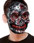 Skjelett Maske med Orange LED-Lys