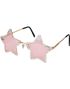 Rosa Stjerneformet Kostymebriller med Stener