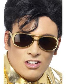 Elvis Presley - Gullfargede Kostymebriller