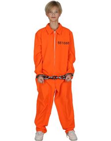 Orange Fangedrakt Barnekostyme - 12-14 ÅR