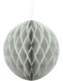Lys Grå Honeycomb Ball VELG STØRRELSE 10-40 cm