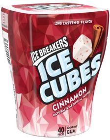 Ice Breakers Ice Cubes Cinnamon - Firkantet Tyggegummi med Kanelsmak (USA Import) 92 g