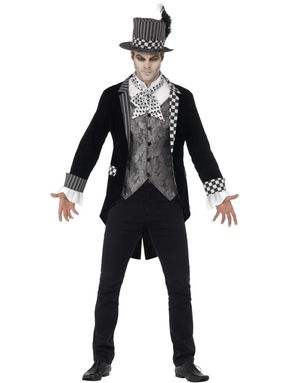 Dark Mad Hatter Inspirert Kostyme med Hatt til Mann