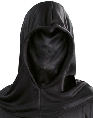 Svart Maske med Hette