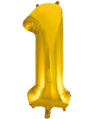 Tallet 1 - Gullfarget JUMBO Folieballong 86 cm
