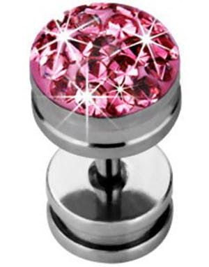 Glitter Stone in Pink - Fake Piercing