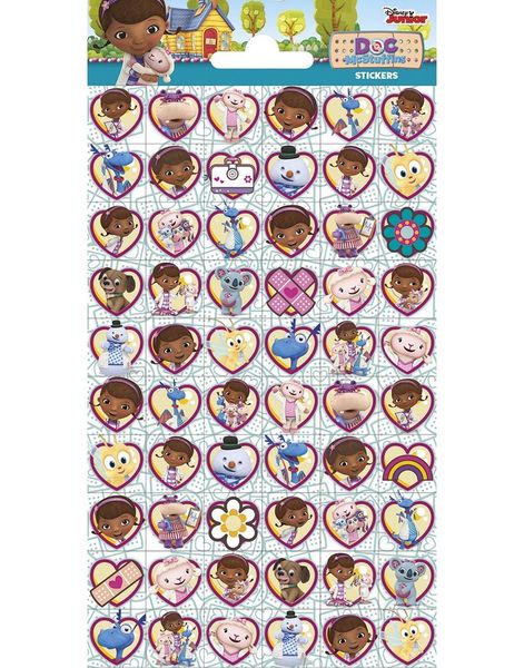 60 stk Doc McStuffins Klistremerker