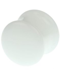 Hvit Pyrex Piercing Plugg