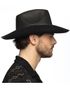 Sort Cowboyhatt med Stener