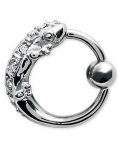 Reptile BCR Piercing med Klare Stener - 1.6 x 12 mm